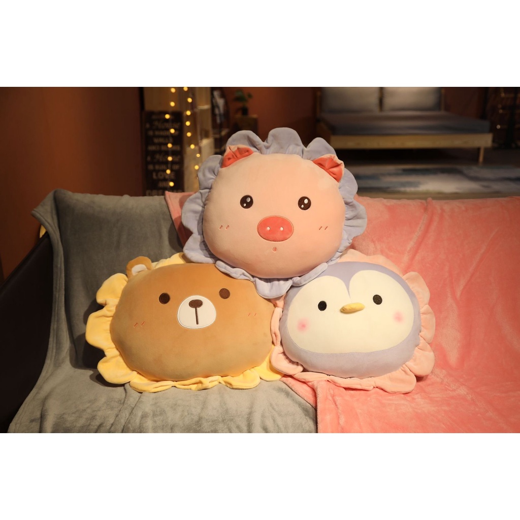 COMBO GỐI MỀN 2IN1 THÚ VIỀN HOA SIÊU CUTE