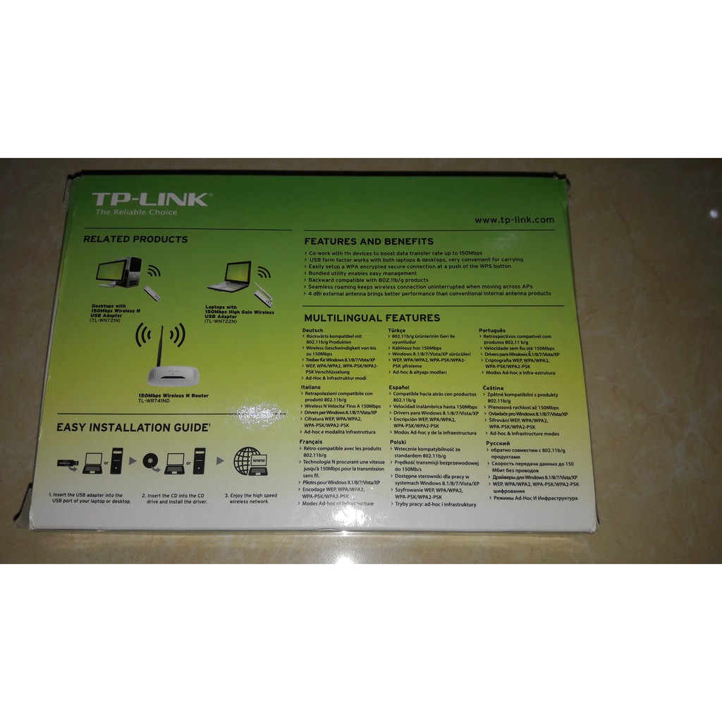 Bộ thu WIFI TL-WN722N Full box (cũ)