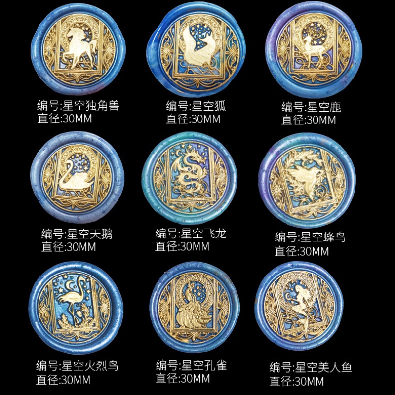 Đầu Con Dấu Sáp Niêm Phong Bì Thư Phong Cách Retro Châu Âu