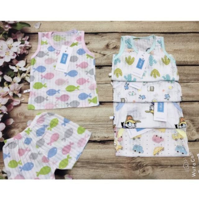 Bộ 3 lỗ cotton giấy cho bé trai và gái