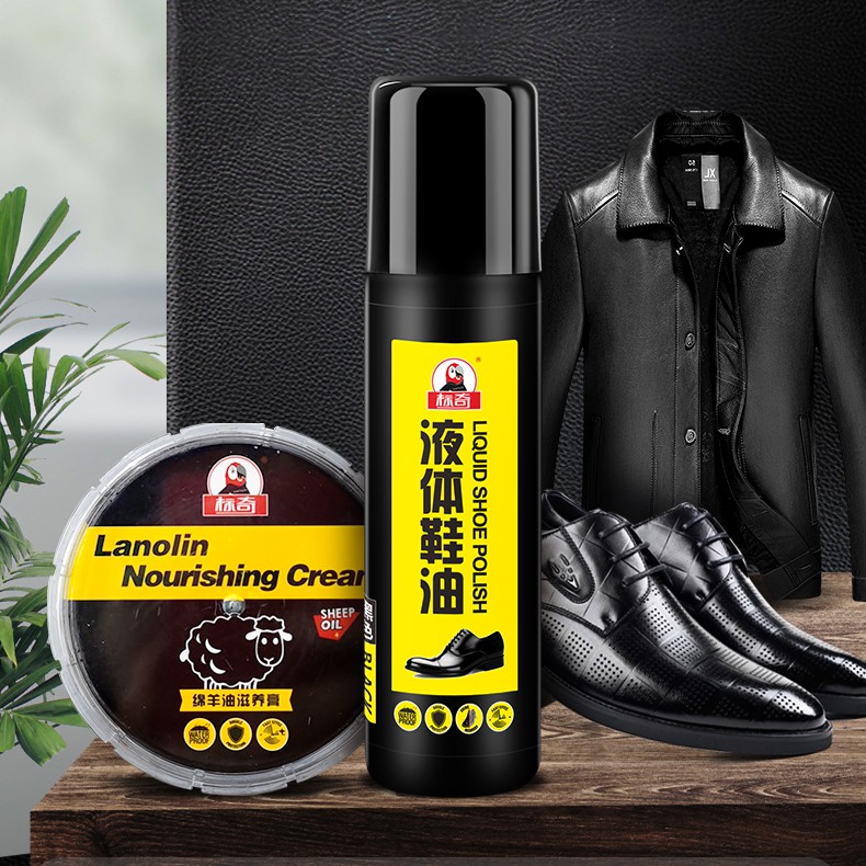 Xi đánh giày da dạng lỏng LIQUID SHOE POLISH đa năng 75ml đen trắng nâu