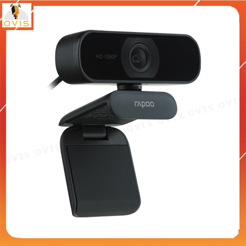 Rapoo C260 - Webcam Họp Trực Tuyến Phân Giải HD 1080p, Góc Siêu Rộng 95°, Tự Động Lấy Nét, Giảm Tiếng Ồn Kép