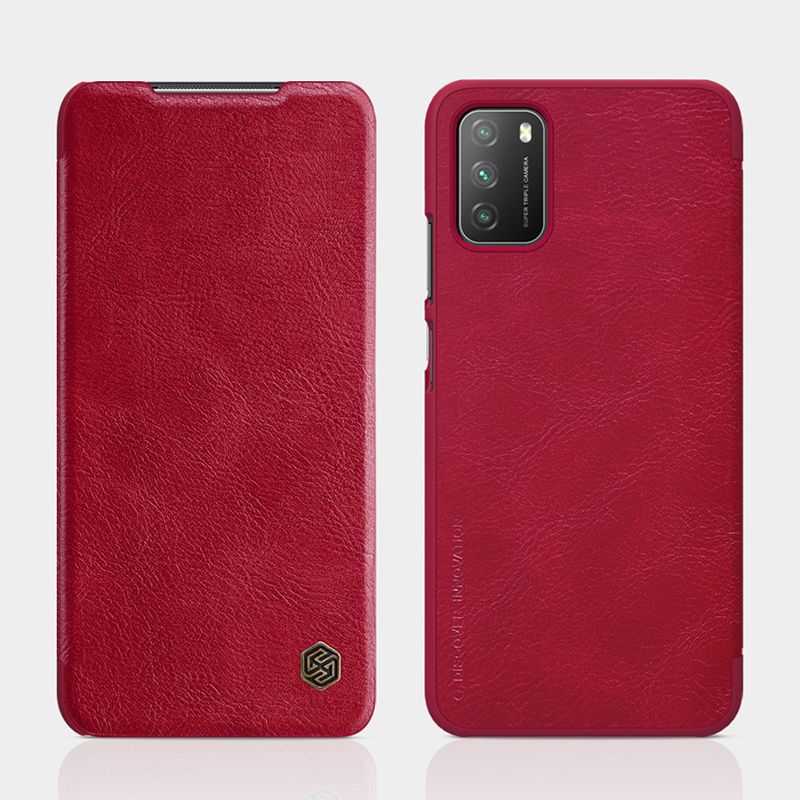 Bao da cho Xiaomi Poco M3 Nillkin Qin-Hàng Nhập Khẩu