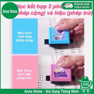 Con lăn phép tính thông minh,con dấu lăn tạo phép tính cộng trừ cho học sinh tiện lợi
