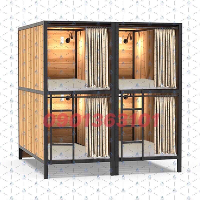 Giường tầng sắt ốp gỗ giá rẻ tphcm