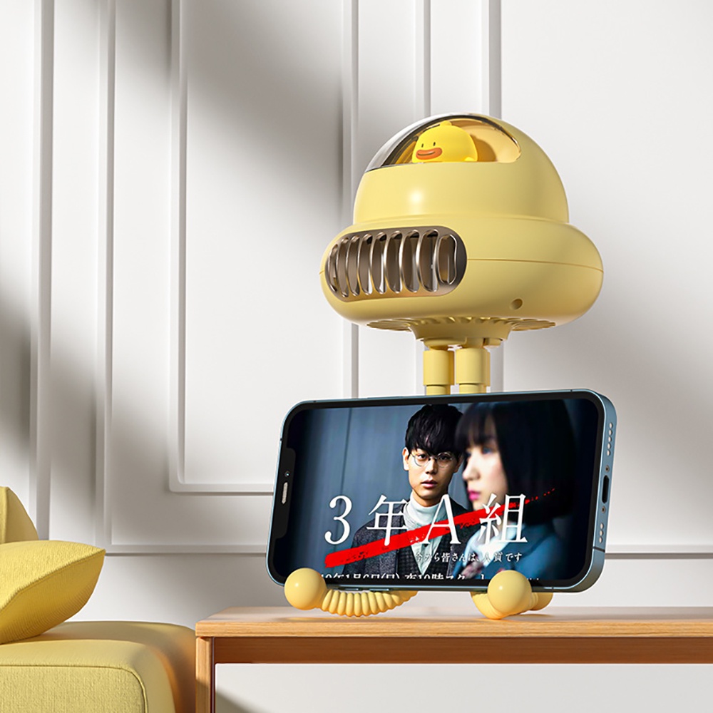 Quạt xe đẩy cho bé - Quạt mini cầm tay bạch tuộc sạc điện không cánh giá rẻ cute