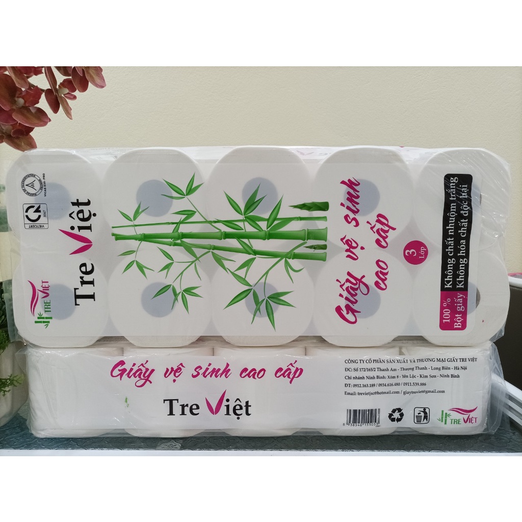 Giấy vê sinh cao cấp Tre Việt loại đẹp 1,3kg