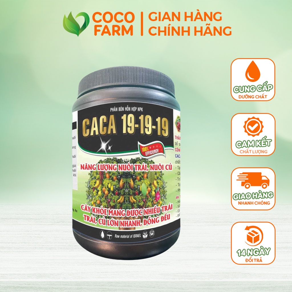 Phân Bón NPK Caca 19-19-19 Năng Lượng Nuôi Trái Nuôi Củ Cây Khoẻ Mang Được Nhiều Trái Củ & Lớn Nhanh Đồng Đều 500g