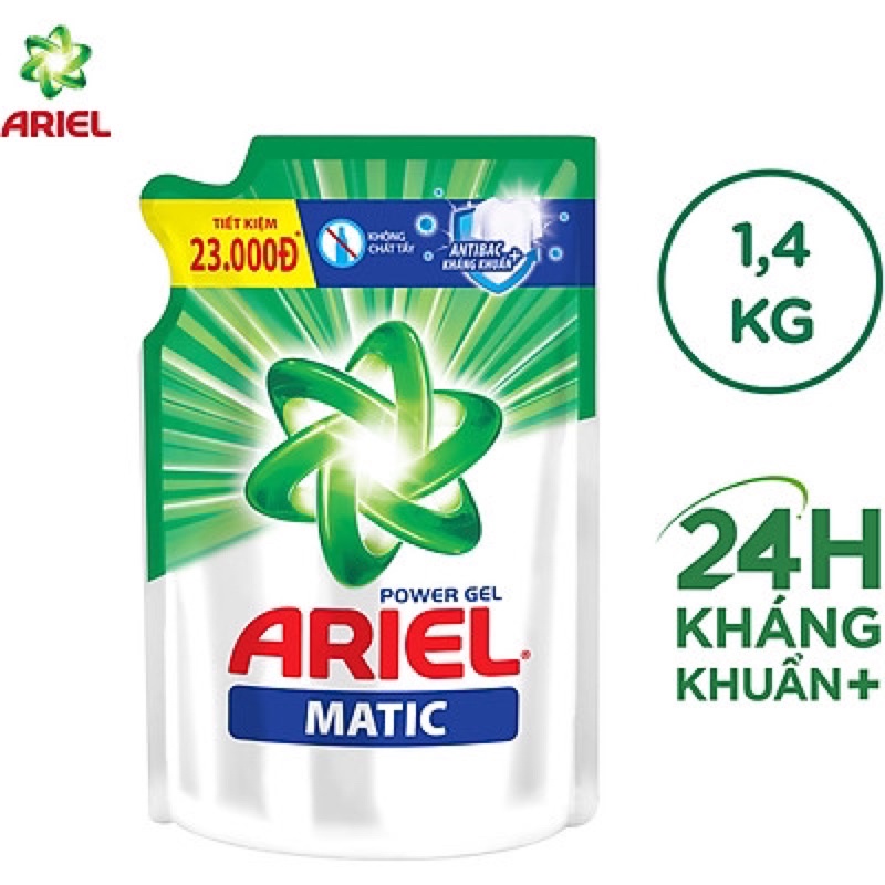 Nước giặt Ariel Đậm Đặc dạng túi 1.4kg