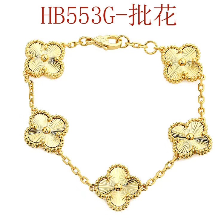 Vòng Tay Mạ Vàng 18K Mặt Hình Cỏ Bốn Lá Thời Trang