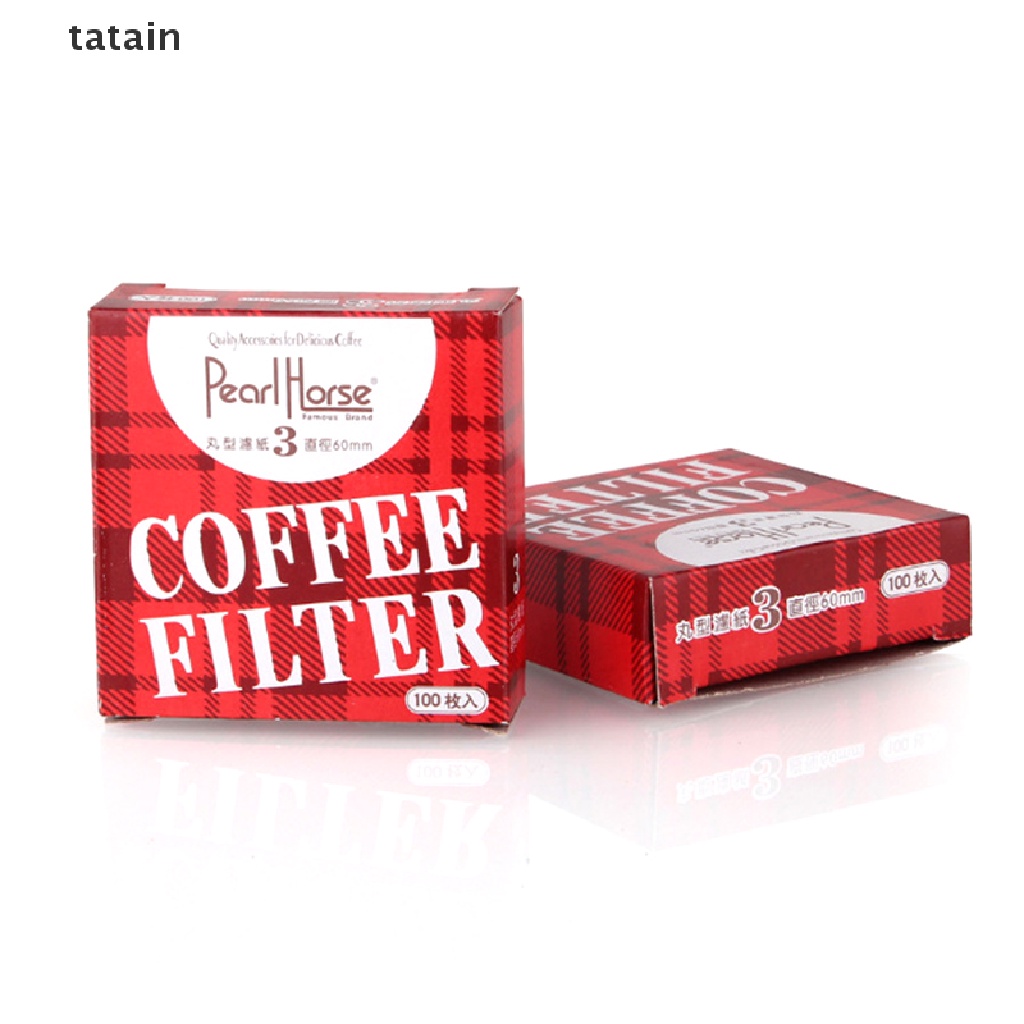 [TAT] 100pcs Round Coffee Filter Paper Moka Pot Coffee Maker Filter Tools No.3 /No.6 CVX