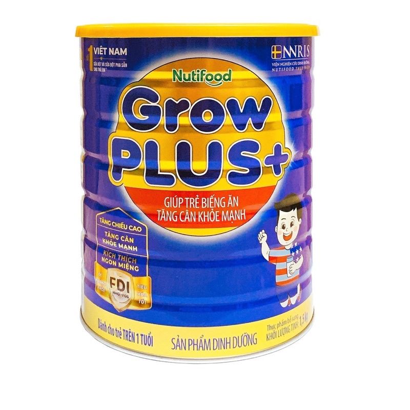 Sữa Grow Plus+ xanh 1,5kg Nutifood date2022
