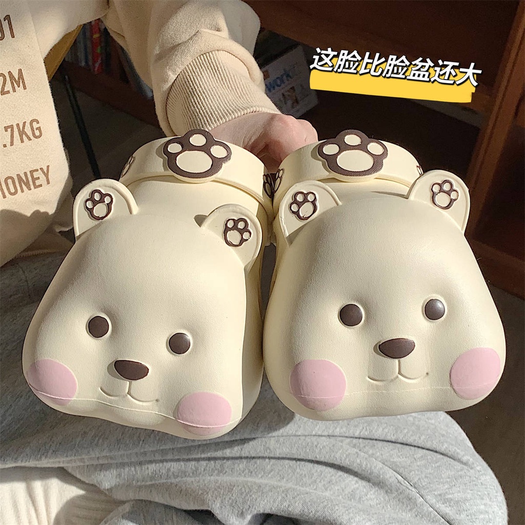 Dép sục cross gấu má hồng dễ thương cute nam nữ 🐻 Mã 14A