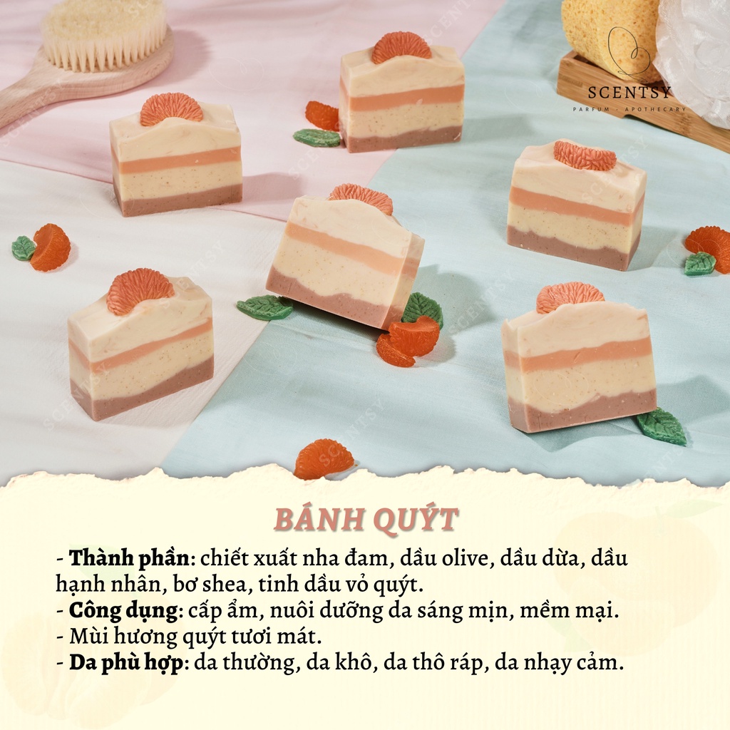 Xà Phòng Handmade Scentsy, Mùi Quýt, Dành Cho Da Khô