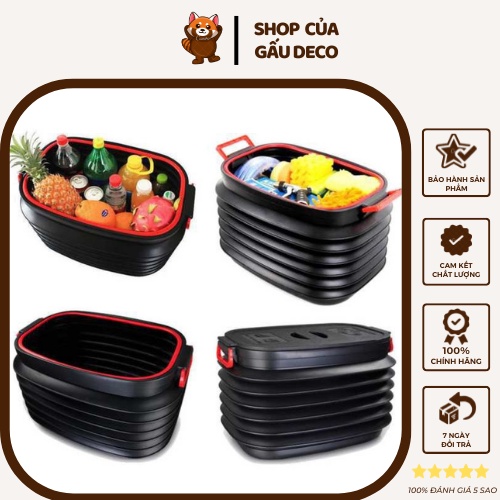 Thùng đựng đồ gấp gọn ô tô 40 lít [FREESHIP] – Có nắp đậỵ tiện lợi – Đựng đồ, du lịch, dã ngoại