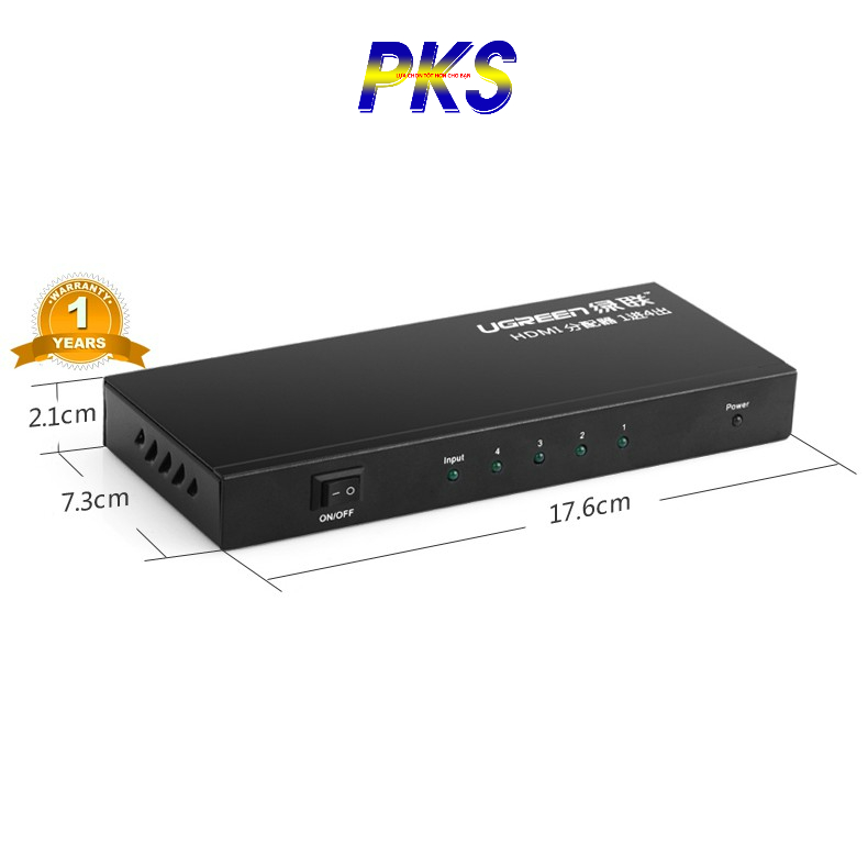 Bộ chia cổng HDMI 1 ra 4 Ugreen 40202 - hàng chính hãng