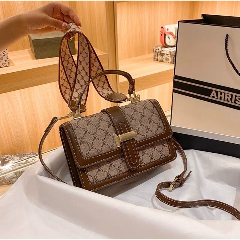 Túi Xách Nữ Đeo Chéo Hoạ Tiết, Túi Nữ Đeo Vai Bản 2 Dây