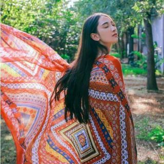 Khăn choàng boho đỏ hàng cao cấp