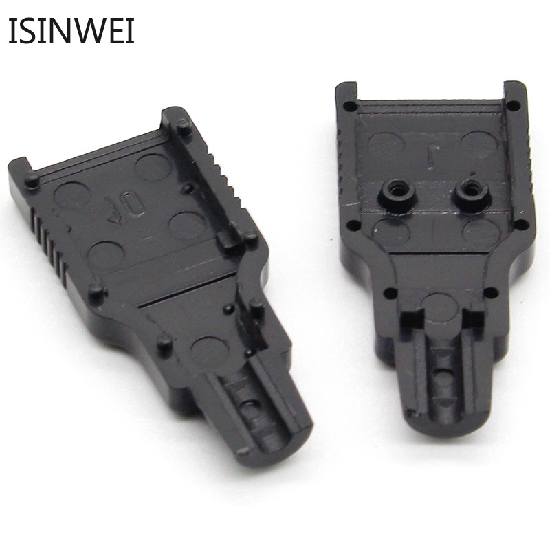 Set 10 đầu nối ổ cắm Type A USB 4 Pin với 3 vỏ bọc nhựa màu đen