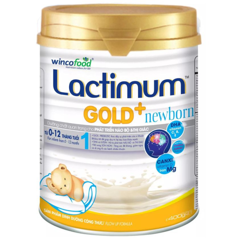 Goldcare Lactimum Gold + Newborn 1: 0 – 12 tháng tuổi (400 gam)