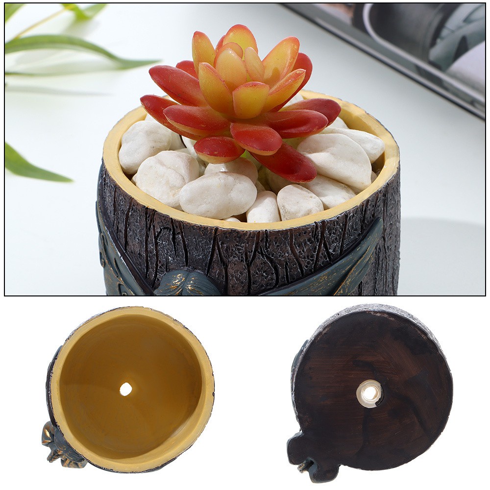 JANE Ornaments Plant Pot Indoor or Outdoor Decor Angel Flower Pot Landscape Lawn Garden Decorations Imitation Wood Resin