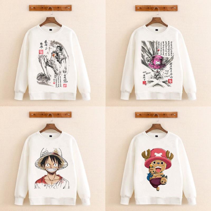 Áo Sweater Hoạt Hình One Piece ( Luffy, Zoro, Nami, Ace, Sanji, Chopper, Robin, Usop,..)
