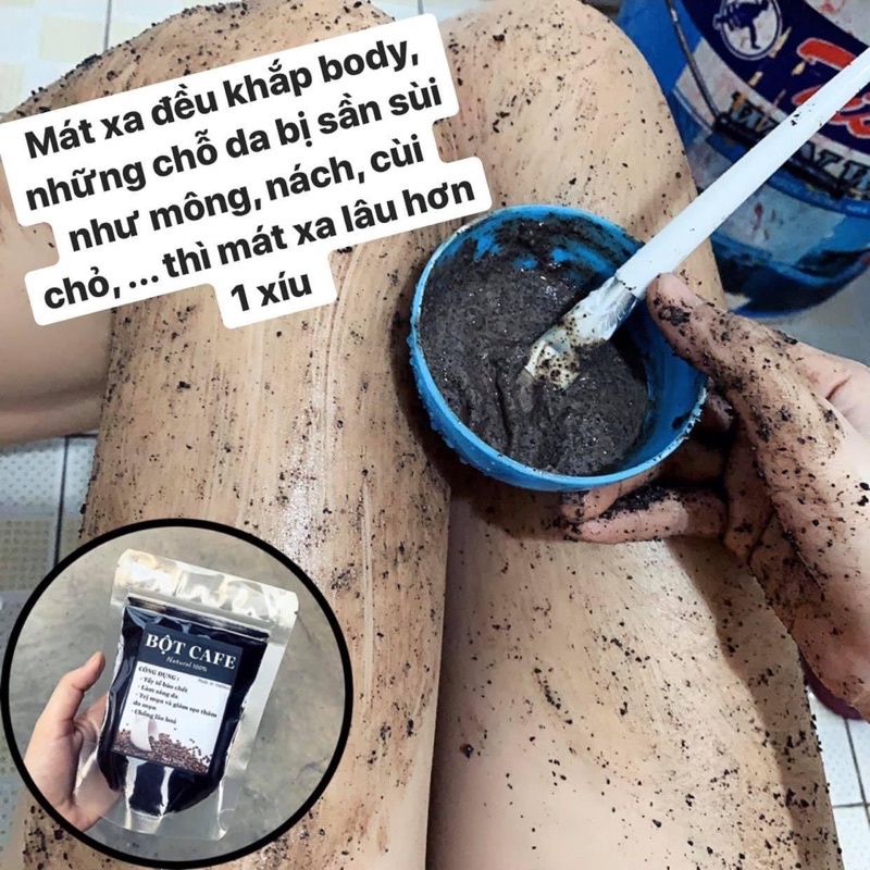 BỘT CAFE NGUYÊN CHẤT - Tẩy tế bào chết toàn thân