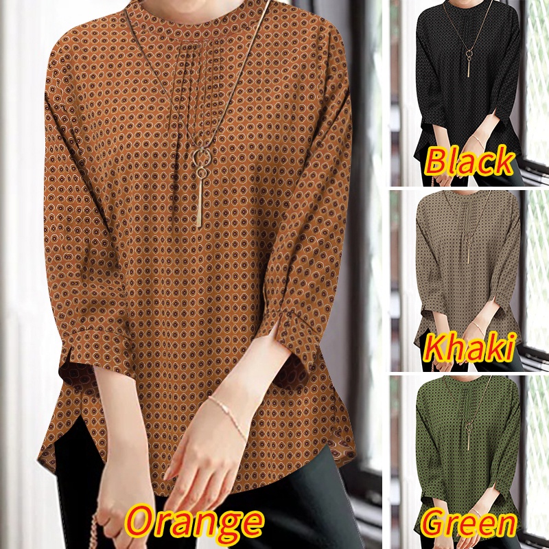 Áo Zanzea tay lửng cổ tròn thời trang vintage dành cho nữ