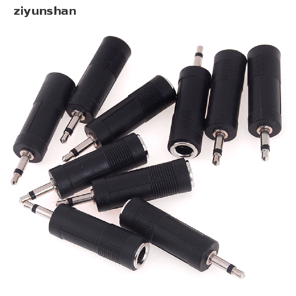 Set 2/5/10 giắc cắm chuyển đổi đầu cắm 1/8 3.5mm sang đầu cắm 1/4 6.35mm
