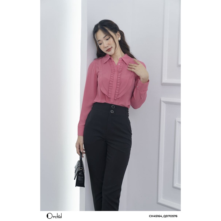 Áo sơ mi nữ dài tay công sở,chất tơ tằm - Orchid CH4S164