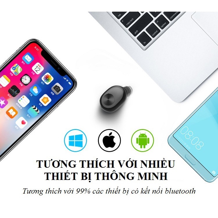 Tai Nghe Nhét Tai ❤️FREESHIP❤️ Tai Nghe Bluetooth Nhỏ Gọn, Thời Trang - Tai Nghe BL1 Có Dock sạc 700mAh Sạc Mọi Nơi