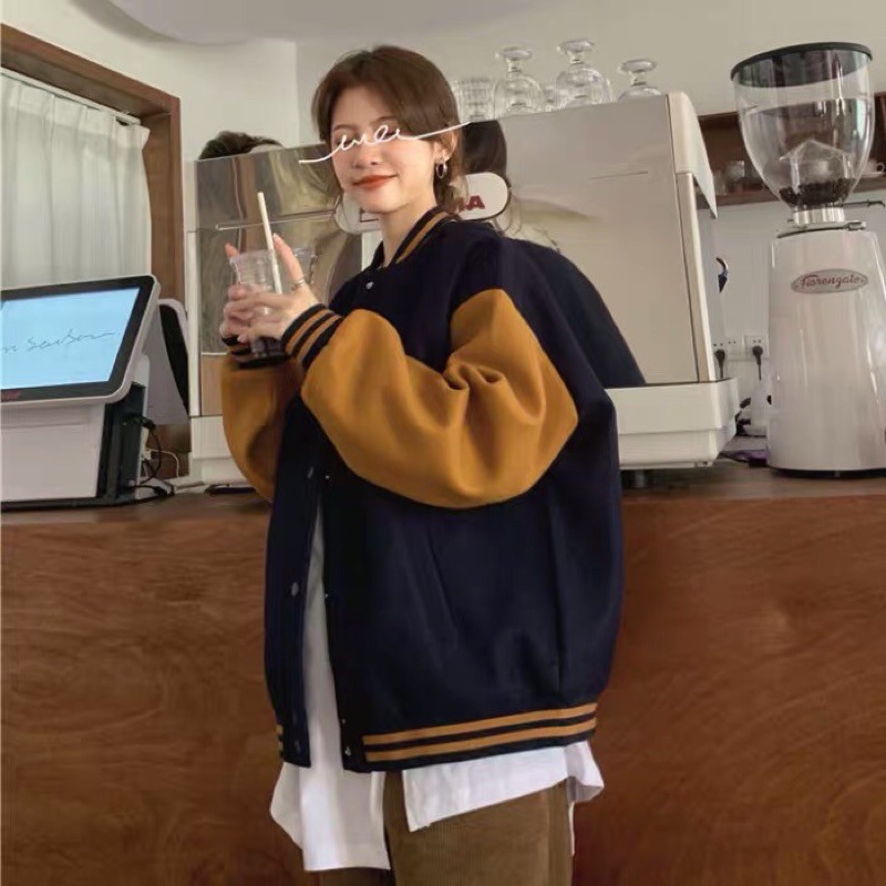 Áo khoác bóng chày bomber dạ ép lót nỉ unisex nam nữ siêu dày dặn