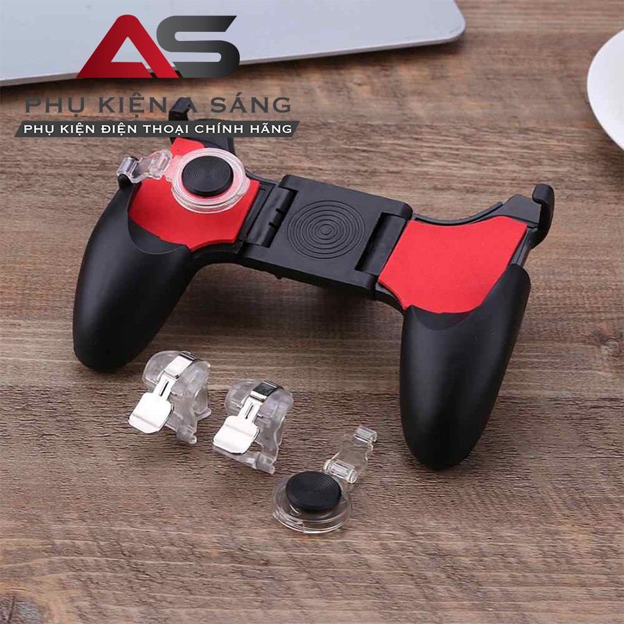 Combo Tay Cầm 5 In 1 Hỗ Trợ Chơi Game Sinh Tồn,PUBG, Liên Quân...