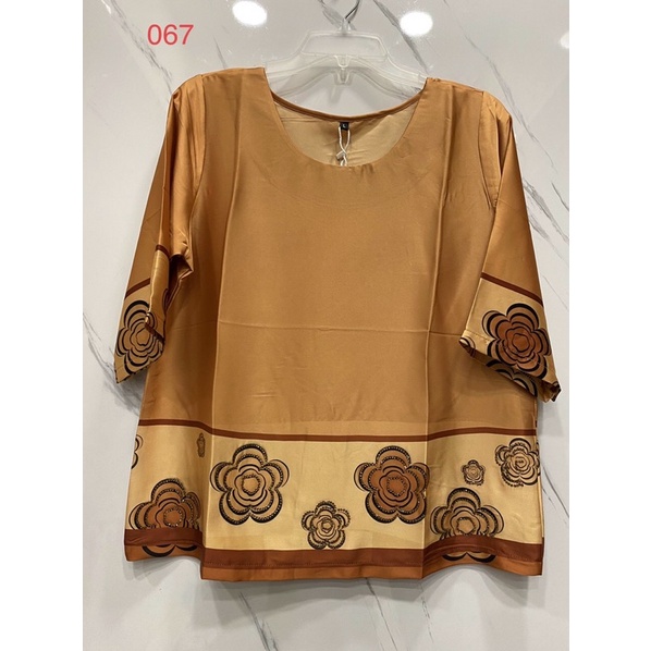Áo Lụa Nữ Trung Niên Hoạ Tiết Hoa Sang Trọng 3 Size 47-75Kg