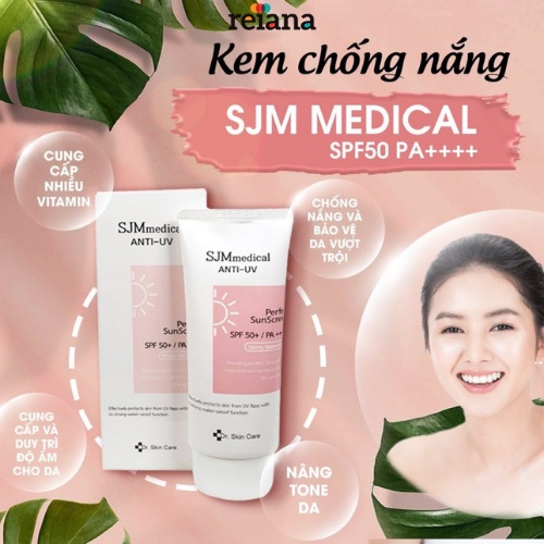 Kem Chống Nắng, Dưỡng Ẩm, Trắng Da SJM Medical ANTI-UV SUNCREAM SPF50+/PA++++ - 60 Gram