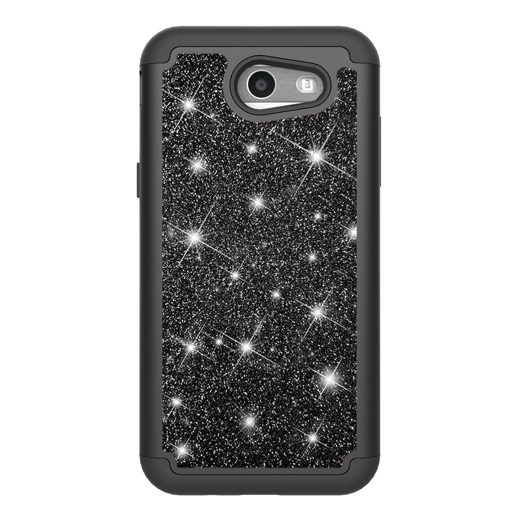 For Samsung J3 (2017) US/J3 Prime/J3 Emerge/J327 Casing Glitter 2 in 1 Design