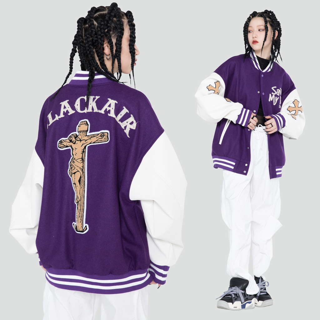 Áo khoác Bomber Made Extreme Scripture Patchwork Varsity