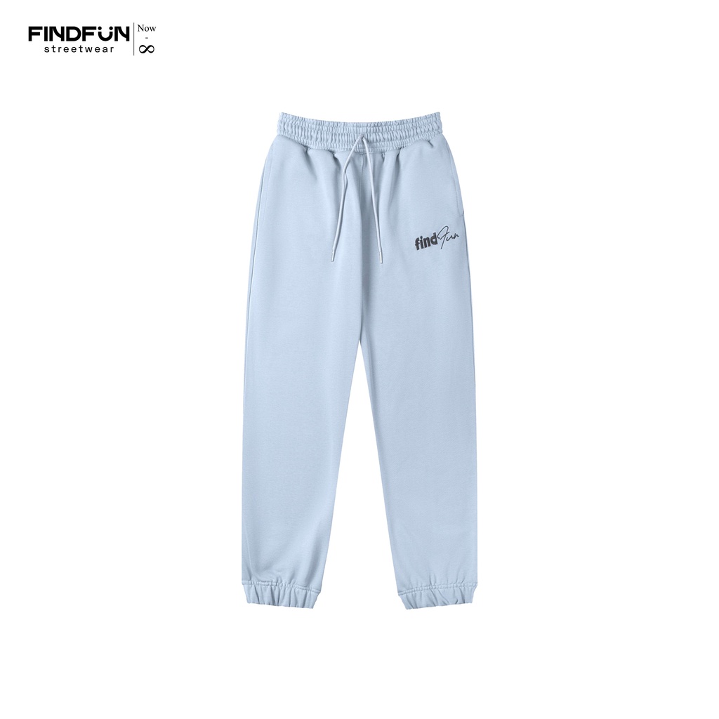 Quần Jogger FINDFUN Unisex Basic Casual Jogger - Light Steel Blue Nỉ chân cua Cotton dày mịn