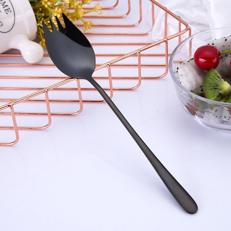 1 Thìa, Nĩa Bằng Thép Không Gỉ 2 Trong 1