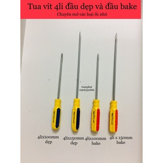 Tua vít 4li đầu dẹp (-) và đầu bake (+)