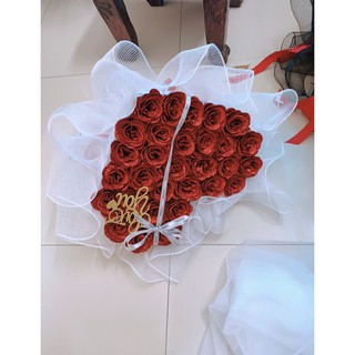 Hoa sáp thơm ( Bó hoa kim tuyến 10 bông) Quà tặng