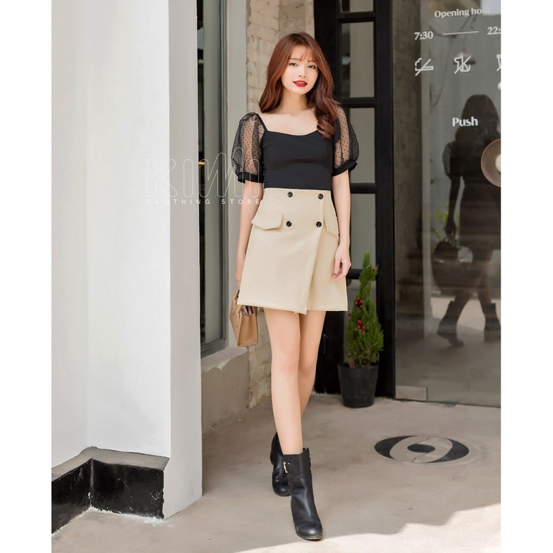 Chân Váy Da Lộn - CV22026