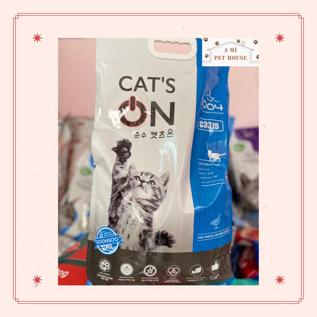 Túi 5kg thức ăn cho mèo Cat’s On | Hạt khô Cat On