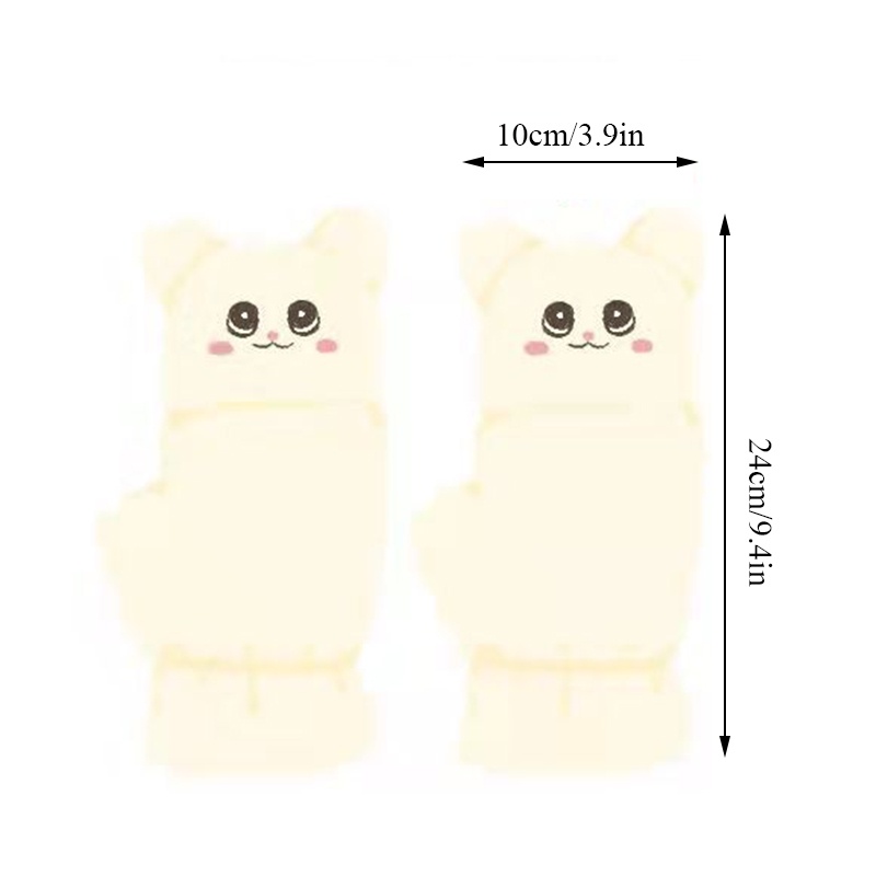 Găng tay lông mềm hở ngón giữ ấm họa tiết hoạt hình dễ thương