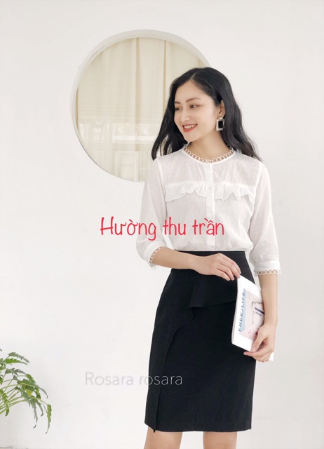 Chân váy bút chì công sở đắp tà xiên | BigBuy360 - bigbuy360.vn