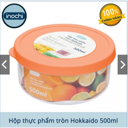 Set 3 Hộp thực phẩm Nhựa Đựng đồ Thức Ăn Thực Phẩm Hokkaido nhựa Tròn INOCHI Nhựa Trong Suốt 500 1000 200ml - Vhomemart