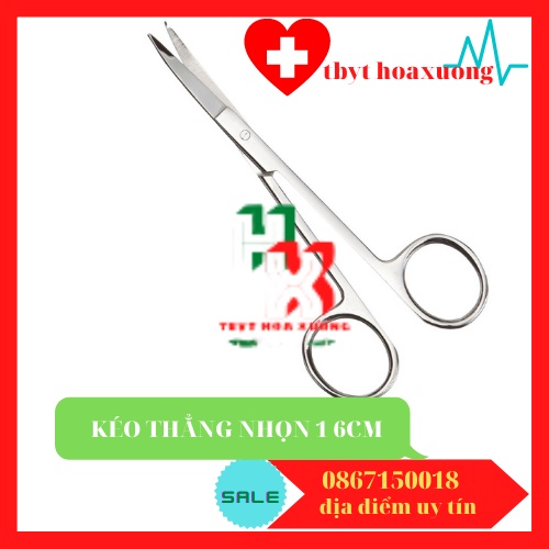 [Hàng Cao Cấp ] Kéo Y Tế Thẳng Nhọn 16cm - Kéo Cắt Chỉ Parkistan