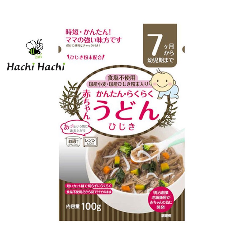 MÌ UDON VỊ RONG BIỂN TANABIKI CHO BÉ TỪ 7 THÁNG 100G KHÔNG CHỨA MUỐI - Hachi Hachi Japan Shop