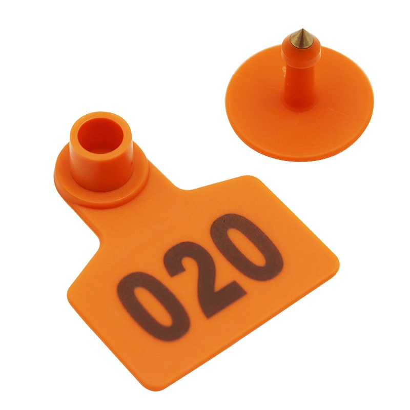 Bộ 100 Thẻ đeo tai có đánh số,Thẻ đeo tai phù hợp động vật như bò dê heo nhập khẩu hàng chất lượng