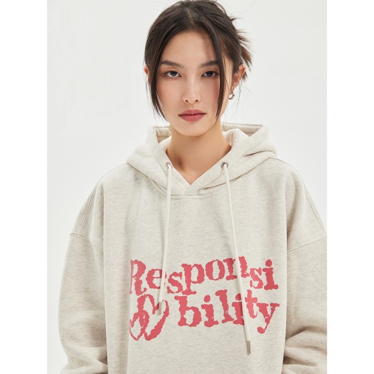 Áo Hoodie Tay Dài Form Rộng Theo Phong Cách Retro Mỹ Dễ Phối Đồ